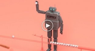 Анимационная короткометражка о повседневной работе роботов