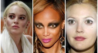 25 знаменитостей с самым неудачным макияжем (26 фото)