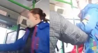 "Я тебе лицо раздеру": мать девочки, высаженной из автобуса, решила разобраться с кондуктором (3 фото + 1 видео)