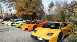 Закрытие сезона клуба Lamborghini в Италии (44 фото + 3 видео)