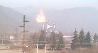 Мощный взрыв газотранспортной магистрали в Городилово