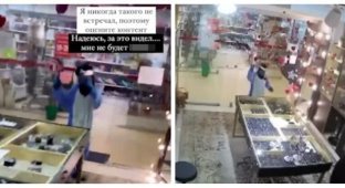 Малолетние «единороги» неудачно напали на ювелирный магазин (3 фото + 1 видео)
