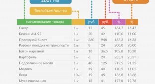 Реальная инфляция в России за минувшие 10 лет (2 картинки)
