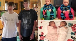 Три пары чудо-близнецов родились с разницей в 15 лет (8 фото)