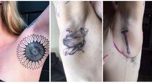 Татуировки под мышками — последний тату-тренд инстаграма (26 фото)