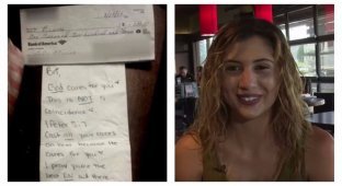 Официантка получила 1200 долларов за веру в бога (4 фото)