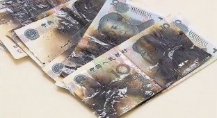 Женщина в Китае пыталась продезинфицировать банкноты в микроволновке (4 фото)