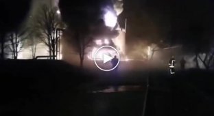 Тушение пожара в Луцке после удара