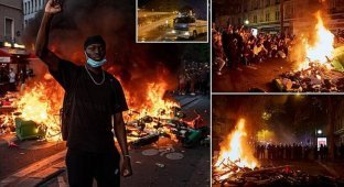 Париж присоединился к американским протестам против полицейского насилия (25 фото)