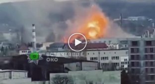 Очевидец заснял видео ракетного удара по Львовскому шиномонтажу несколько дней назад