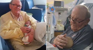 82-летний пенсионер 12 лет работает добровольцем в больнице, помогая окрепнуть недоношенным младенцам (9 фото + 1 видео)