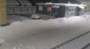 Мощный снегопад в Хабаровском крае (6 фото + видео)