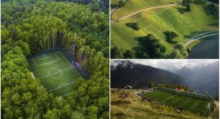 Самые необычные и странные футбольные поля (21 фото)