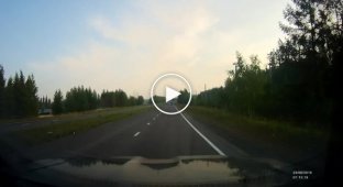 Падение неумелого мотоциклиста в Иркутской области
