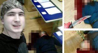 Студент зарезал учителя и сделал селфи с трупом: кровавые кадры из московского колледжа (9 фото)