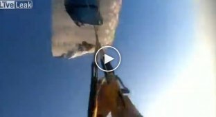 Неудачный прыжок с парашютом девушки из Италии