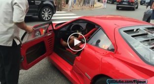 Дамочка за рулем Ferrari F40