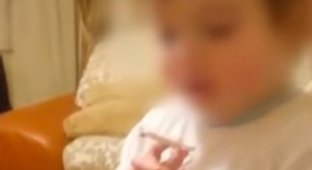 В сеть выложили видео с курящим и матерящимся дошкольником (3 фото + 1 видео)