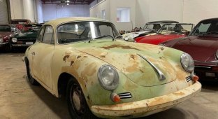 Porsche1963 года, найденный в сарае, простоял 40 лет и все еще способен передвигаться само­стоятельно (20 фото)