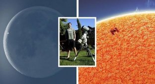 Удивительные фотографии полёта МКС на фоне Солнца и Луны (6 фото)