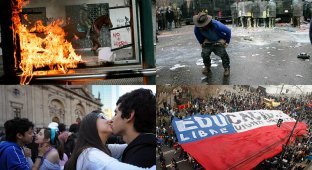 Массовые протесты в Чили (34 фото)