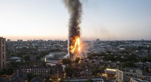 24-этажное здание целиком сгорело в Лондоне (14 фото)