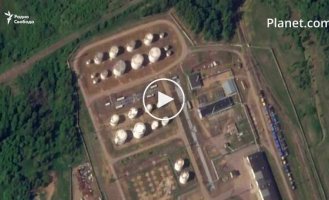 Последствия ударов украинских беспилотников по нефтебазе в Смоленской области