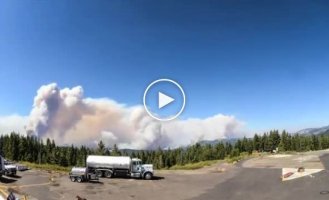 Time Lapse пожара в парке Йосемити