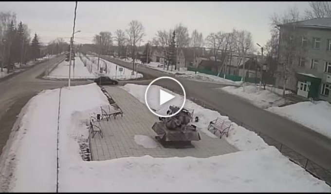 Момент смертельного ДТП в Ульяновской области