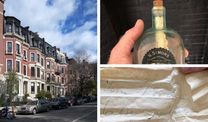 В Бостоне нашли старинную бутылку с запиской, но никто не понимает, о чем она (3 фото)