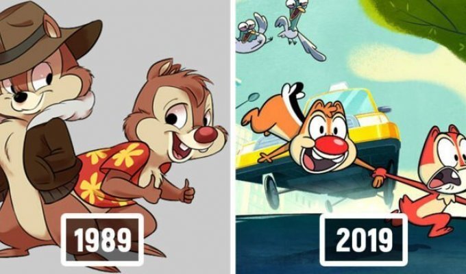 Как менялась рисовка знаменитых анимированных героев с течением времени (28 фото)