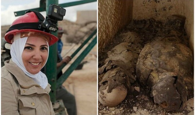Археологи нашли в предполагаемой гробнице Клеопатры две позолоченные мумии (9 фото)