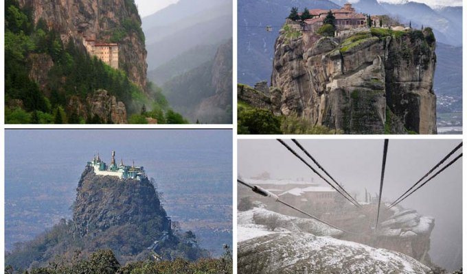 Самые труднодоступные монастыри в мире (15 фото)