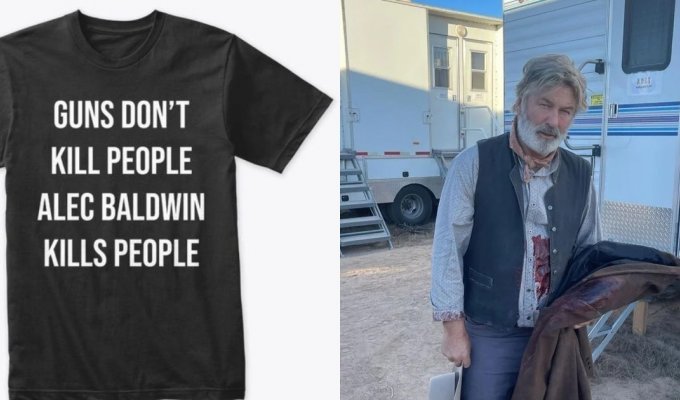 Трамп VS Болдуин: сын экс-президента отомстил за отца, выпустив футболку с оскорбительной надписью (4 фото)