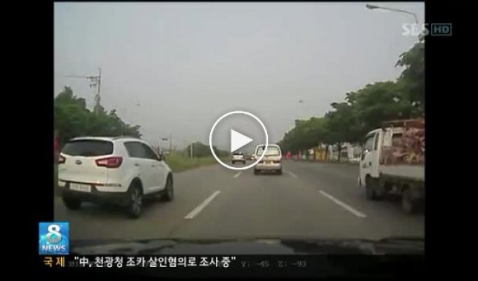 Жуткая авария в Южной Корее