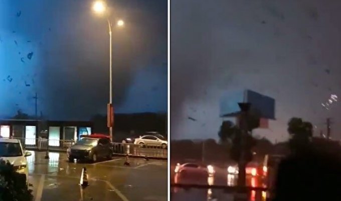 Сильный торнадо прошелся по Уханю (14 фото + 1 видео)