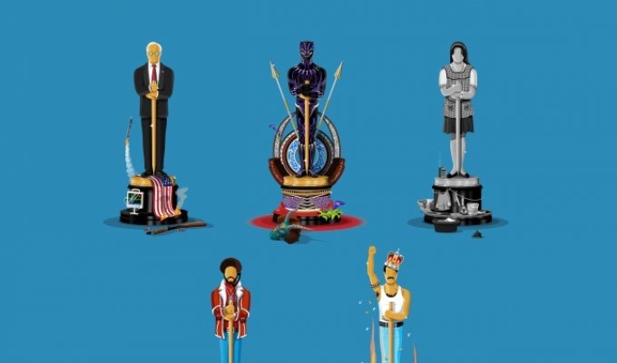 Креативные статуэтки Оскара за 2019 год (9 фото)