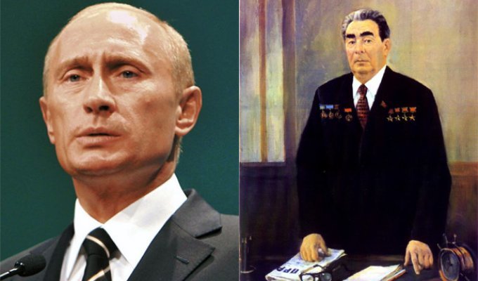 Скрестим Путина и Брежнева (2 фото)