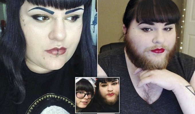 Американка отрастила бороду после того, как встретила свою любовь (11 фото)