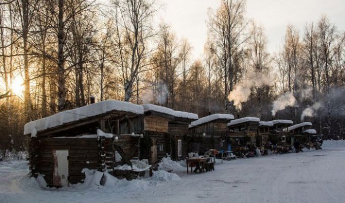 «Торговые павильоны» в глухой сибирской деревушке (17 фото)