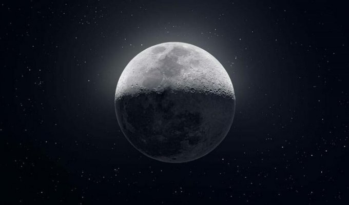 Американец сделал 50 тысяч снимков Луны и собрал из них одно фото (4 фото)