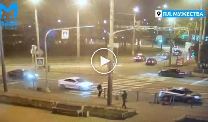 Полицейская погоня за каршерингом в Санкт-Петербурге