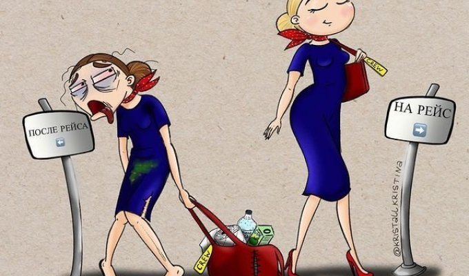 Комикс от стюардессы, которая весело и честно рассказывает о своей профессии (15 фото)
