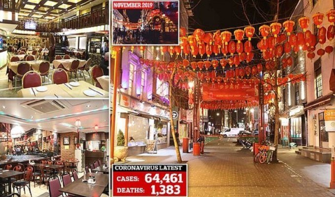 Коронавирус распугал жителей Лондона из китайского квартала (31 фото)
