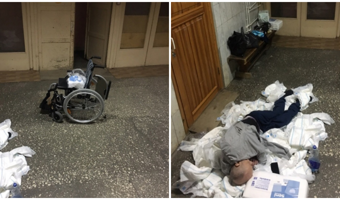 В Челябинской области инвалида оставили спать на полу больницы (5 фото)