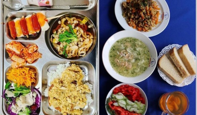 Как в реальности выглядят школьные обеды в разных странах мира (17 фото)