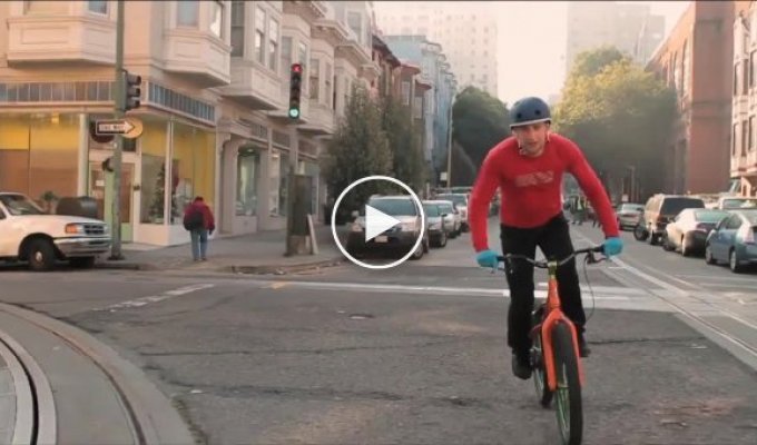 Danny Macaskill на велосипеде в Сан-Франциско