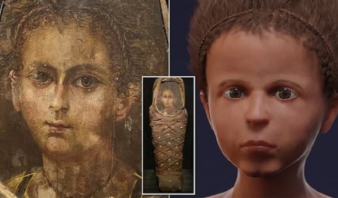 Ученые воссоздали облик египетского мальчика с помощью компьютерной томографии (8 фото)