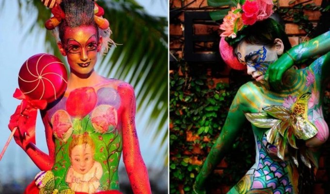 Международный конкурс боди-арта в Таиланде (17 фото)