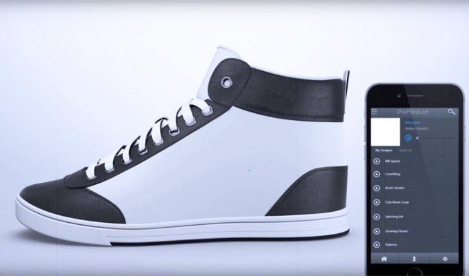 Кроссовки, которые меняют внешний вид при помощи смартфона (11 фото)